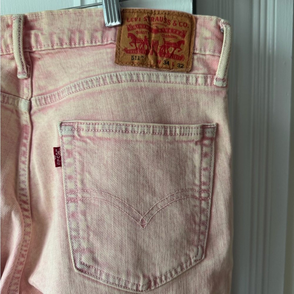 Levi's 511 High Rise Skinny Jeans Light Pink Denim Jeans